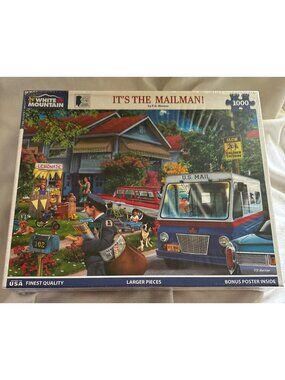White Mountain Puzzles Its The Mailman! 1000 Piece Jigsaw Puzzle By P.D. Moreno